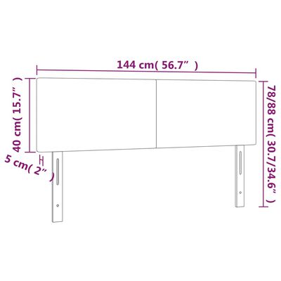 vidaXL Κεφαλάρια Κρεβατιού 2 τεμ. Λευκά 72x5x78/88 εκ. Συνθετικό Δέρμα