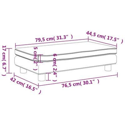 vidaXL Καναπές Παιδικός με Υποπόδιο Μπλε 100x50x30 εκ. Βελούδινος