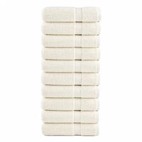 vidaXL Πετσέτες Χεριών Premium 10Τ Κρεμ 50x100εκ 600 γρ/μ² 100%Βαμβ