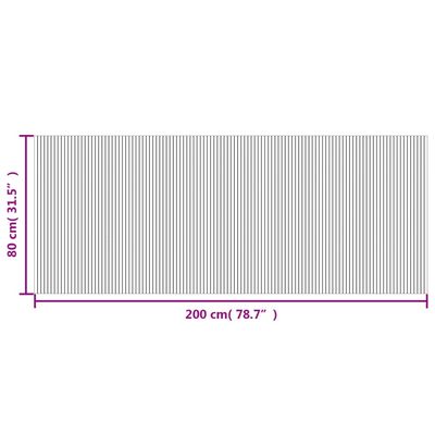 vidaXL Χαλί Ορθογώνιο Καφέ 80 x 200 εκ. Μπαμπού