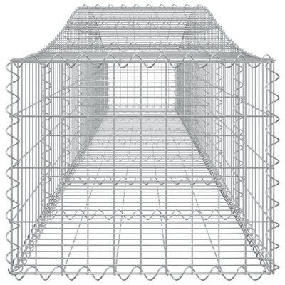 vidaXL Συρματοκιβώτια Τοξωτά 2 τεμ. 400x50x40/60 εκ. Γαλβαν. Ατσάλι