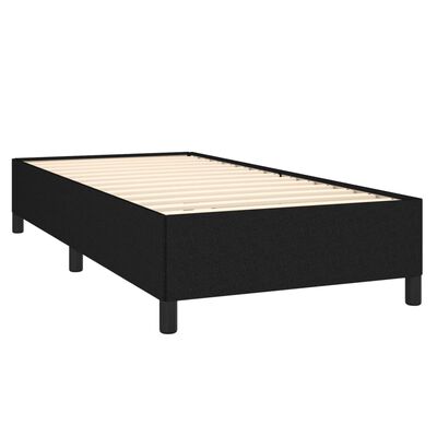 vidaXL Κρεβάτι Boxspring με Στρώμα Μαύρο 90x200 εκ. Υφασμάτινο