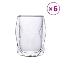 vidaXL Ποτήρια με Διπλό Τοίχωμα 6 Τεμ. 350 ml