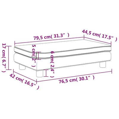 vidaXL Καναπές Παιδικός με Υποπόδιο Μαύρος 100x50x30 εκ. Συνθ. Δέρμα