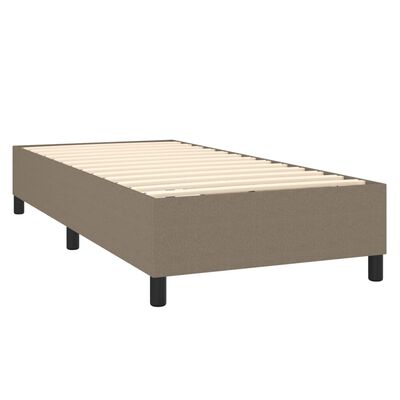 vidaXL Κρεβάτι Boxspring με Στρώμα Taupe 100 x 200 εκ. Υφασμάτινο