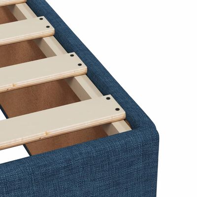 vidaXL Κρεβάτι Boxspring με Στρώμα Μπλε 90x190 εκ.Υφασμάτινο