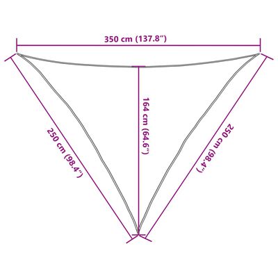 vidaXL Σκίαστρο Ιστιοπλοΐας Γκρι 2,5x2,5x3,5μ. 100% Πολυεστέρας Oxford