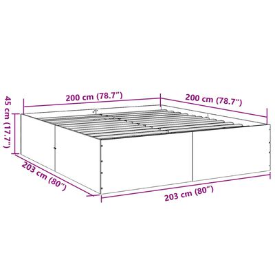 vidaXL Πλαίσιο Κρεβατιού Sonoma Δρυς 200x200 εκ. Επεξεργασμένο Ξύλο