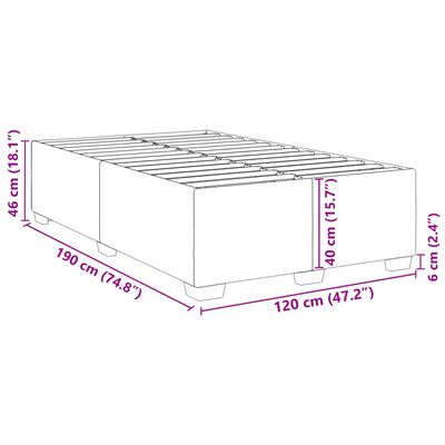 vidaXL Πλαίσιο Κρεβατιού Λευκό 120x190 εκ. από Συνθετικό Δέρμα