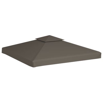 vidaXL Κάλυμμα για Κιόσκι 2 Επιπέδων Χρώμα Taupe 3 x 3 μ. 310 γρ./μ²