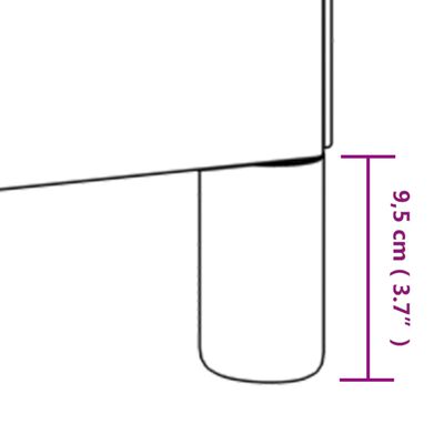 vidaXL Πλαίσιο Κρεβατιού Boxspring Μαύρο 100 x 200 εκ. Βελούδινο