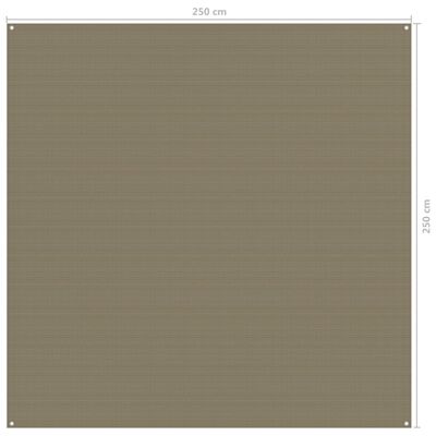 vidaXL Χαλί Σκηνής Taupe 250 x 250 εκ.