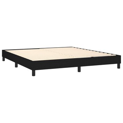 vidaXL Κρεβάτι Boxspring με Στρώμα Μαύρο 160x200 εκ. Υφασμάτινο