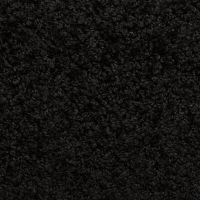 vidaXL Πατάκια Σκάλας Μοκέτα 15 τεμ. Μαύρα 65x21x4 εκ.