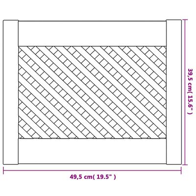 vidaXL Πορτάκια με Πλέγμα 2 Τεμ. 49,5x39,5 εκ. από Μασίφ Ξύλο Πεύκου