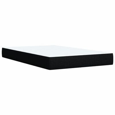 vidaXL Κρεβάτι Boxspring με Στρώμα Μαύρο 120x200 εκ. Υφασμάτινο