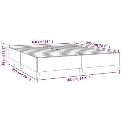 vidaXL Σκελετός Κρεβατιού Χωρίς Στρώμα Taupe 160x200 εκ. Υφασμάτινο