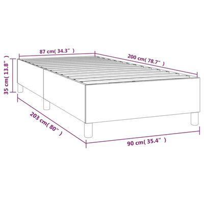 vidaXL Πλαίσιο Κρεβατιού Taupe 90x200 εκ. Υφασμάτινο