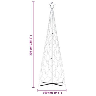 vidaXL Χριστουγεννιάτικο Δέντρο Κώνος 500 LED Μπλε 100 x 300 εκ.