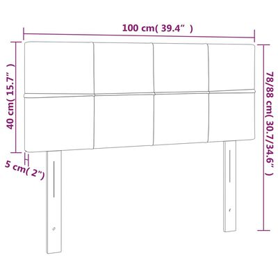 vidaXL Κεφαλάρι Κρεβατιού LED Μπλε 100x5x78/88 εκ. Υφασμάτινο