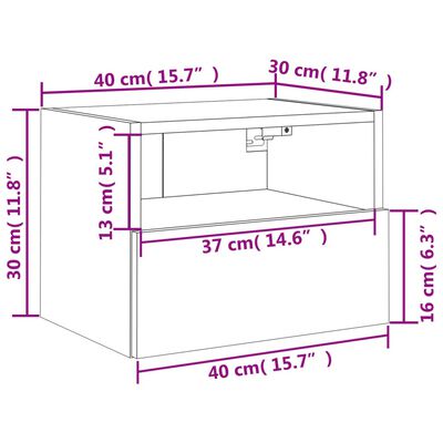 vidaXL Έπιπλα Τοίχου Τηλεόρασης 2 τεμ. Λευκά 40x30x30 εκ. Επεξ. Ξύλο