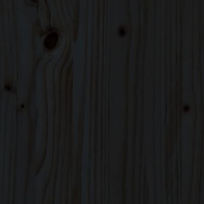 vidaXL Υπερυψ. Κρεβάτι με Σκάλα Μαύρο 90 x 190 εκ. Μασίφ Ξύλο Πεύκου