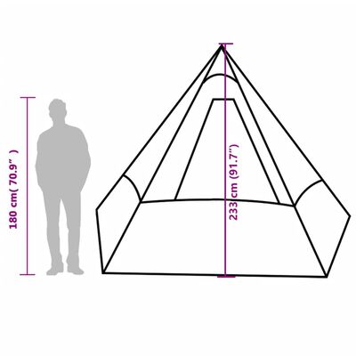 vidaXL Σκηνή Κάμπινγκ Tipi 7 Ατόμων Αδιάβροχη Μπλε