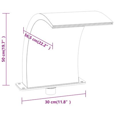 vidaXL Σιντριβάνι Πισίνας με RGB LED & Σετ Βυσμάτων 50 εκ. Ακρυλικό