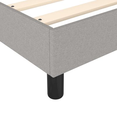 vidaXL Κρεβάτι Boxspring με Στρώμα Ανοιχτό Γκρι 180x200 εκ. Υφασμάτινο