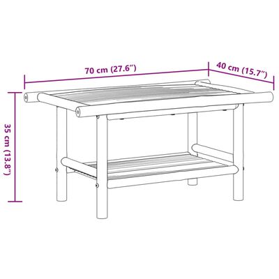 vidaXL Τραπεζάκι Σαλονιού 70x40x35 εκ. από Μπαμπού