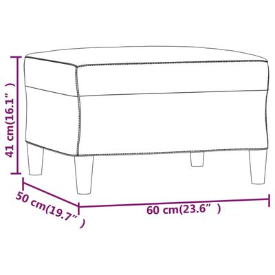 vidaXL Υποπόδιο Καφέ 60x50x41 εκ. Βελούδινο