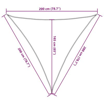 vidaXL Σκίαστρο Ιστιοπλοΐας Λευκό 2x2x2 μ. 100% Πολυεστέρας Oxford