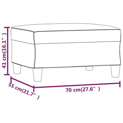 vidaXL Υποπόδιο Γκρι 70 x 55 x 41 εκ. από Συνθετικό Δέρμα