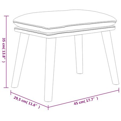 vidaXL Υποπόδιο Μουσταρδί 45x29,5x35 εκ. Βελούδινο