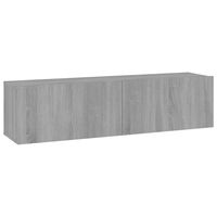 vidaXL Έπιπλο Τηλεόρασης Τοίχου Γκρι Sonoma 120x30x30 εκ. Επεξερ. Ξύλο