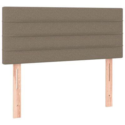 vidaXL Κρεβάτι Boxspring με Στρώμα Taupe 120x200 εκ. Υφασμάτινο