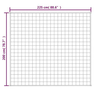 vidaXL Κουβέρτα Βαρύτητας Γκρι 200 x 225 εκ. 9 κ. Υφασμάτινη