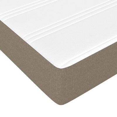 vidaXL Κρεβάτι Boxspring με Στρώμα Taupe 100 x 200 εκ. Υφασμάτινο