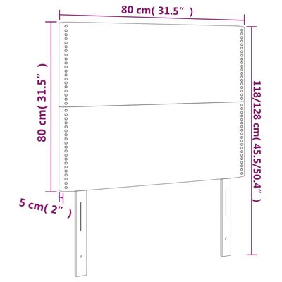 vidaXL Κεφαλάρια Κρεβατιού 2 τεμ. Σκ. Μπλε 80 x 5 x 78/88εκ. Βελούδινο