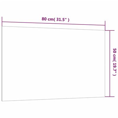 vidaXL Πίνακας Επιτοίχιος Μαγνητικός Λευκός 80 x 50 εκ. Ψημένο Γυαλί