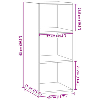 vidaXL Συρταριέρα Καπνιστή Δρυς 40x41x93 εκ. από Επεξεργ. Ξύλο