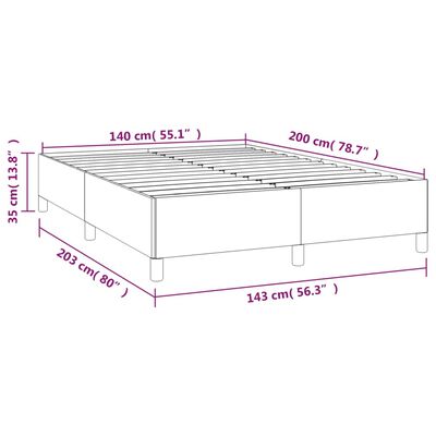 vidaXL Πλαίσιο Κρεβατιού Μαύρο 140x200 εκ. από Συνθετικό Δέρμα