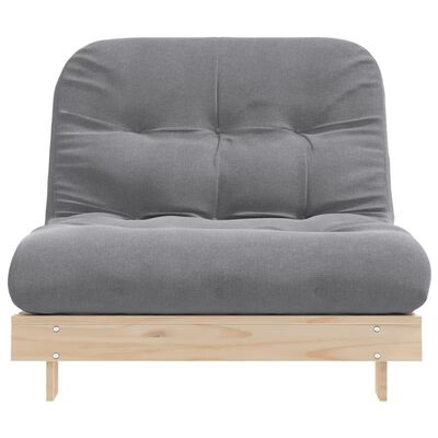 vidaXL Καναπές Κρεβάτι Futon με Στρώμα 100x206x11εκ. Μασίφ Ξύλο Πεύκου