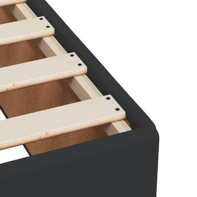 vidaXL Κρεβάτι Boxspring με Στρώμα Μαύρο 180x200εκ.από Συνθετικό Δέρμα