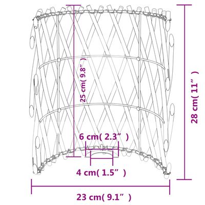 vidaXL Καπέλο Φωτιστικού Ø23x28 εκ. από Wicker