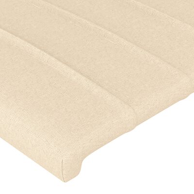 vidaXL Κρεβάτι Boxspring με Στρώμα Κρεμ 90x190 εκ.Υφασμάτινο