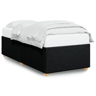 vidaXL Πλαίσιο Κρεβατιού Boxspring Μαύρο 100 x 200 εκ. Υφασμάτινο