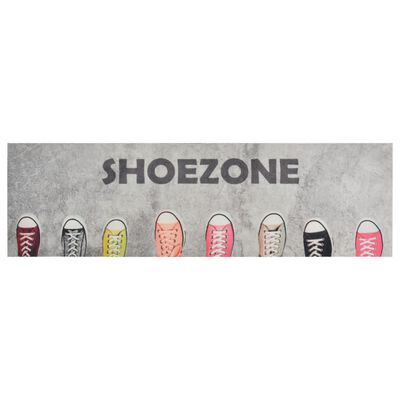 vidaXL Χαλί Κουζίνας Πλενόμενο Επιγραφή Shoezone 60x180 εκ. Βελούδινο