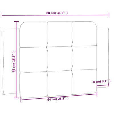 vidaXL Μαξιλάρι για Κεφαλάρι Καπουτσίνο 80 εκ. από Συνθετικό Δέρμα