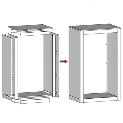 vidaXL Ράφι Καυσόξυλων Πράσινη 60x40x100 εκ. Ατσάλινο